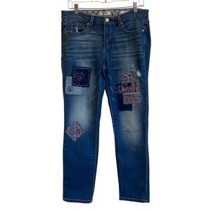 Vintage America Bestie Jean Patchwork Cropped Jeans 6R/28